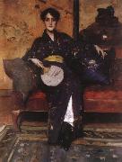 William Merritt Chase Blue Kimono oil painting picture wholesale